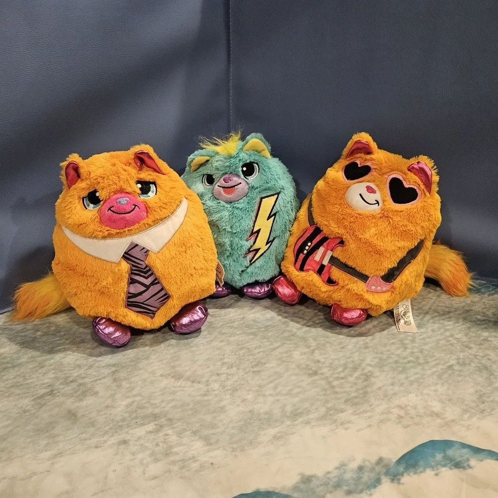 Misfittens Kittens Plush‎ Lot Of 3 Basic Fun 2023 Orange Teal Cat 10
